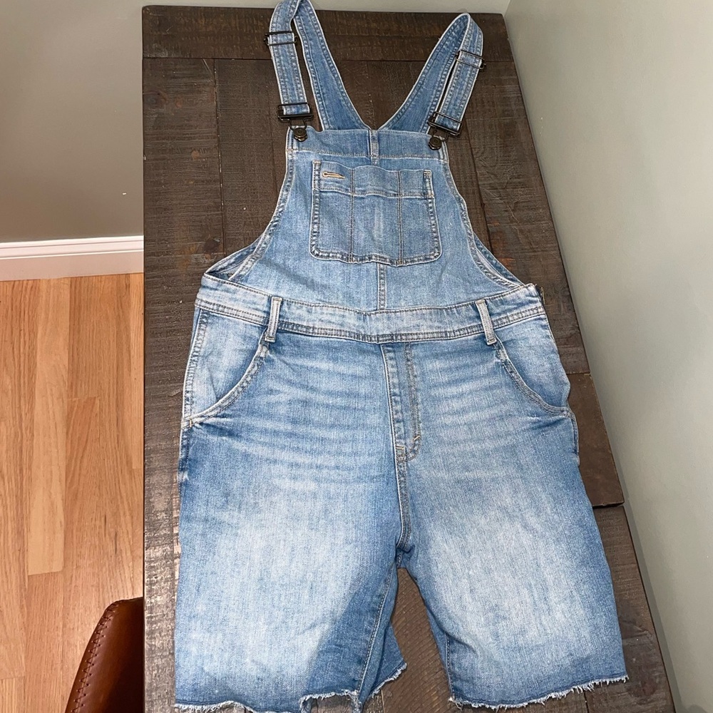 GAP Light Blue Denim Short Overalls